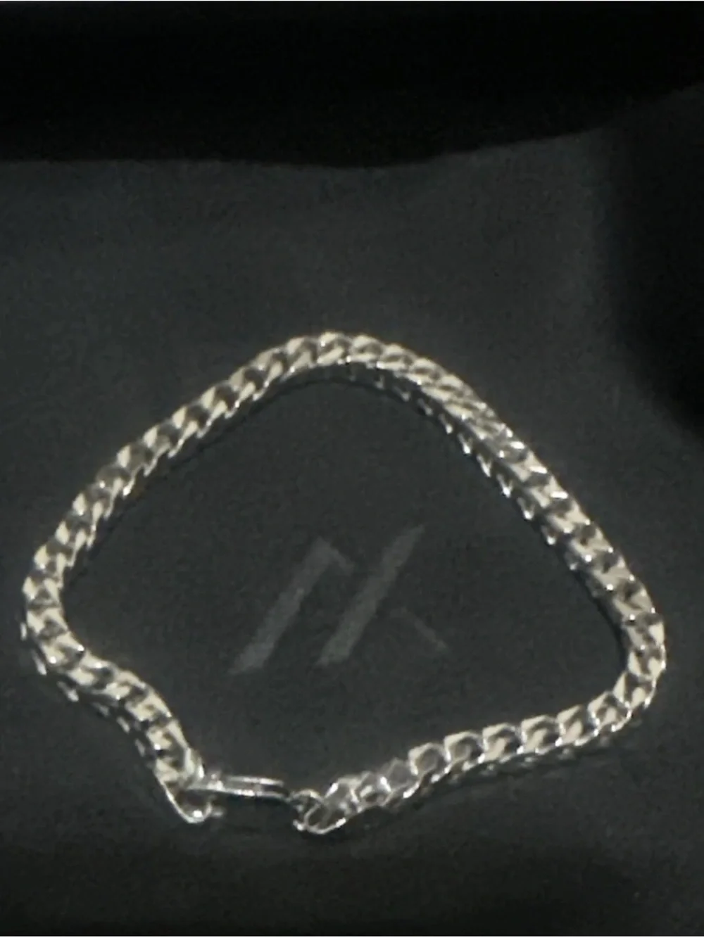 Men's Silver Curb Link Bracelet - Unbranded